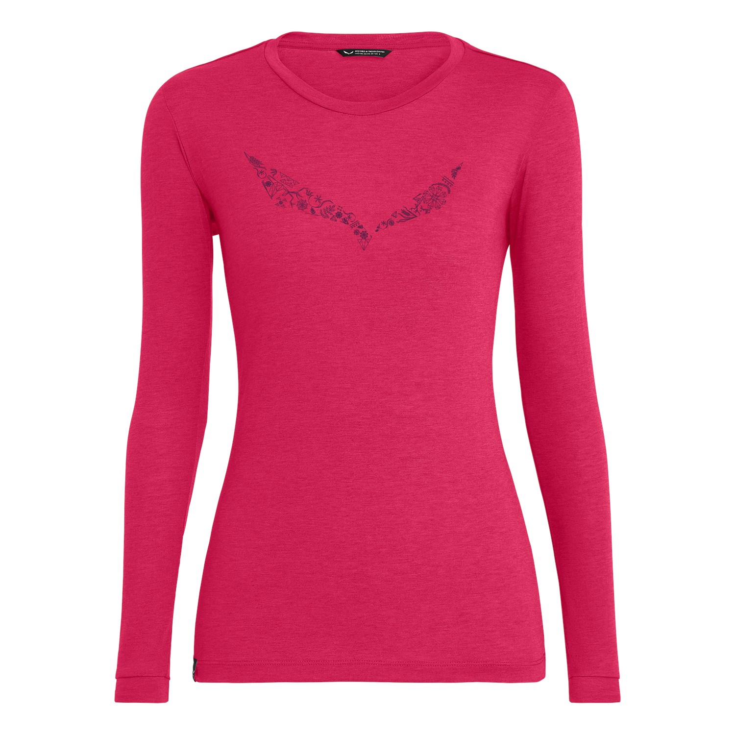 Camisetas Mujer Chile - Salewa Solidlogo Dry’Ton Longsleeve - Rosas - HWDG-17382